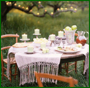 Holiday Table under the Trees