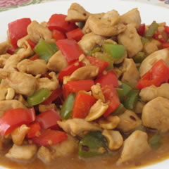 Chicken Drenched in Peanut Sauce